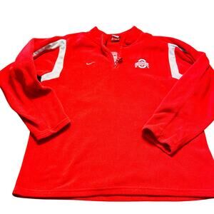 Vintage Y2K Ohio State Buckeyes Nike Quarter Zip Fleece Pullover Sweatshirt L